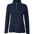 CORE365 Ladies' Fusion ChromaSoft™ Pique Quarter-Zip | https://www.bestnamebadges.com