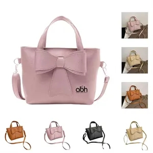 PU Large capacity bow tote bag