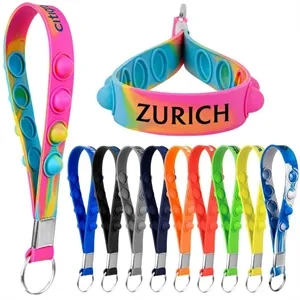 Anti-Lost Stress Relief Silicone Keychain Wristband
