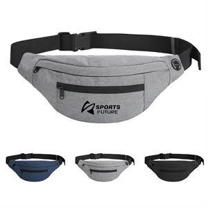 Waterproof 3-Zippered Crossbody Belt Bag