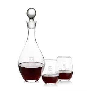 Briarwood Decanter & Stanford Stemless Wine Set