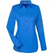 Devon & Jones Ladies' Perfect Fit™ Half-Placket Tunic Top | https://www.bestnamebadges.com