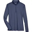 Team 365 Ladies' Zone Sonic Heather Performance Quarter-Zip | https://www.bestnamebadges.com