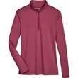 Team 365 Ladies' Zone Sonic Heather Performance Quarter-Zip | https://www.bestnamebadges.com