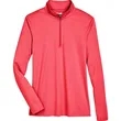 Team 365 Ladies' Zone Sonic Heather Performance Quarter-Zip | https://www.bestnamebadges.com