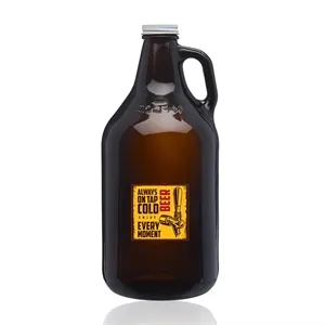 64 oz. Amber Glass Beer Growler