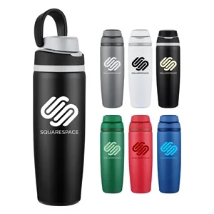 Union Printed - 25 oz. Barrel SS Vacuum Bottle w/ Carry Hand