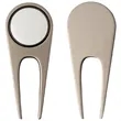 Clear Pillow Pack Golf Gift Set - Divot Tool & Bag Tag | https://www.bestnamebadges.com