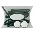 Clear Pillow Pack Golf Gift Set - 2 Ball Marker & Tees | https://www.bestnamebadges.com