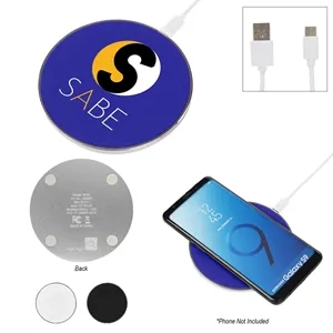 15W Recycled Aluminum Wireless Charger | https://www.bestnamebadges.com