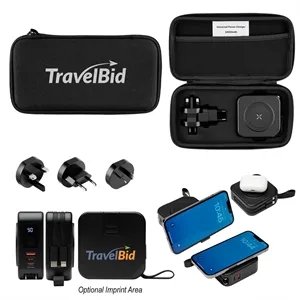 10,000 mAh Power Bank & Charger With International Adapters