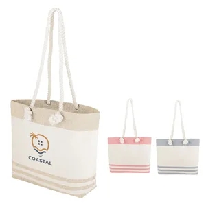 Marlo 10 Oz. Recycled Cotton Tote Bag with Twist Rope Han...