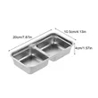 2-Compartment 304 Stainless Steel Container w/ Sealing Lid | https://www.bestnamebadges.com