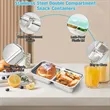 2-Compartment 304 Stainless Steel Container w/ Sealing Lid | https://www.bestnamebadges.com