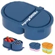 Portable 2-Compartment Silicone Container with Tethered Lid | https://www.bestnamebadges.com