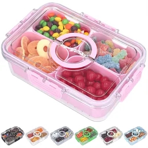 Airtight Food Storage Container & Snack Box w/ Locking Lid