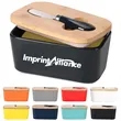 Ceramic Butter Dish with Airtight Bamboo Lid & Knife Slot | https://www.bestnamebadges.com