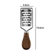 Wood Handle Stainless Steel Handheld Cheese Grater & Zester | https://www.bestnamebadges.com