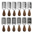 Wood Handle Stainless Steel Handheld Cheese Grater & Zester | https://www.bestnamebadges.com