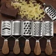 Wood Handle Stainless Steel Handheld Cheese Grater & Zester | https://www.bestnamebadges.com