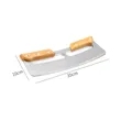 Stainless Steel Pizza Rocker Knife w/ Double Wooden Handles | https://www.bestnamebadges.com