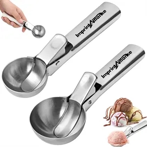 Stainless Steel Ice Cream Scoop with Thumb Trigger Release