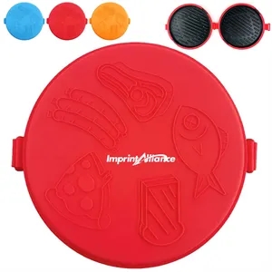 Round Microwave Grill Pan&Crisper Plate w/ Non-Stick Griddle