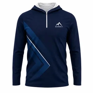 Unisex Long Sleeve Quarter Zip Hoodie Sublimation