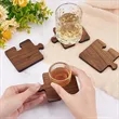 Premium Wood Puzzle Piece Coaster & Interlocking Trivet | https://www.bestnamebadges.com