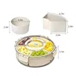 Rotating Serving Tray & Airtight Storage Container w/ Handle | https://www.bestnamebadges.com