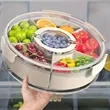 Rotating Serving Tray & Airtight Storage Container w/ Handle | https://www.bestnamebadges.com