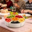 Rotating Serving Tray & Airtight Storage Container w/ Handle | https://www.bestnamebadges.com