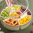 Rotating Serving Tray & Airtight Storage Container w/ Handle | https://www.bestnamebadges.com