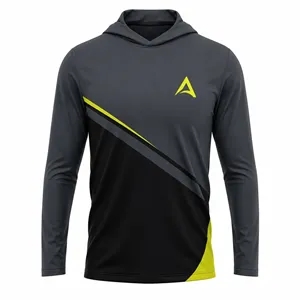 Brushed Milk Silk Sublimated Long Sleeve Hooded T Shirt