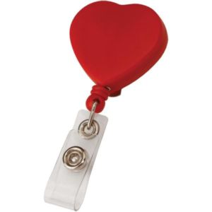 Heart Retractable Badge Holder