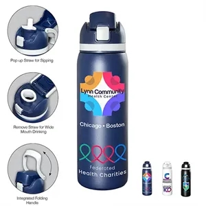 27 oz. Dual Drink-Model Double Wall Stainless Steel Insulate
