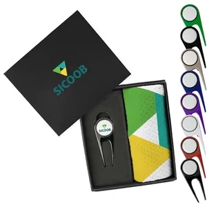 Dormie Towel Mini Presentation Box with Divot Tool