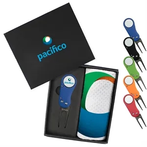 Golf Mini Presentation Box - Divot Tool & Towel