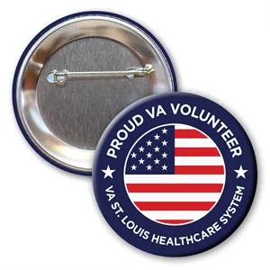 2-1/2 Diam Round Button w/Pin