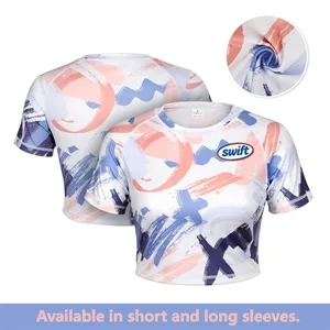 Women's Cropped Raglan Activewear Top Gym Shirt