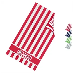 100% Cotton Double Sided Cabana Stripe Beach Towel