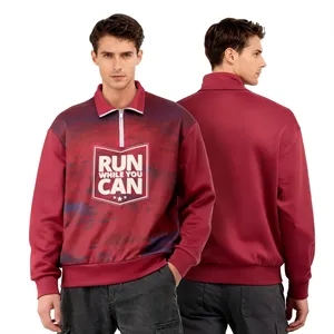 Custom Sublimated Composite Cotton Zipper Sweatshirt