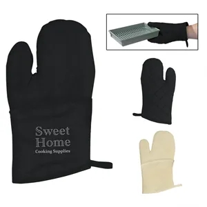 Quilted Cotton Canvas Oven Mitt | https://www.bestnamebadges.com