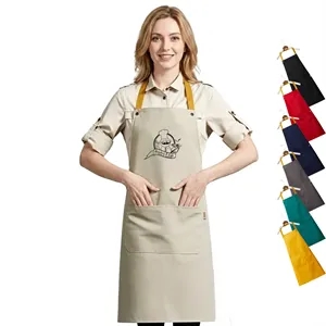 14 oz. Custom Canvas Kitchen Apron w/ 2 front pockets | https://www.bestnamebadges.com