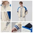 Unisex Full Zip Contrast Varsity Cardigan Jacket With Pocket | https://www.bestnamebadges.com
