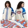 Unisex Full Zip Contrast Varsity Cardigan Jacket With Pocket | https://www.bestnamebadges.com