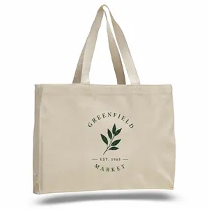 Canvas Gusset Tote & Go Bag (15 x 12 x 4) 12Oz