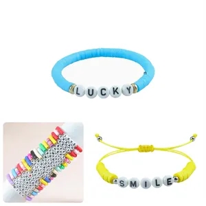 Customized Letters Bracelet, Colorful Beads Bracelet