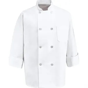 Chef Designs Eight Pearl Button Chef Coat - Tall Sizes - ...