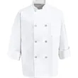 Chef Designs Eight Pearl Button Chef Coat - Tall Sizes - ... | https://www.bestnamebadges.com